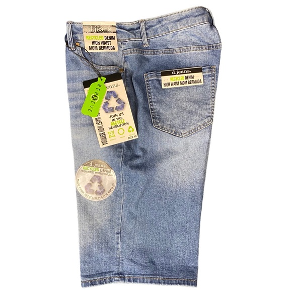 D.JEANS Denim High Waist Mom Bermuda Shorts Size 10 - Picture 5 of 15
